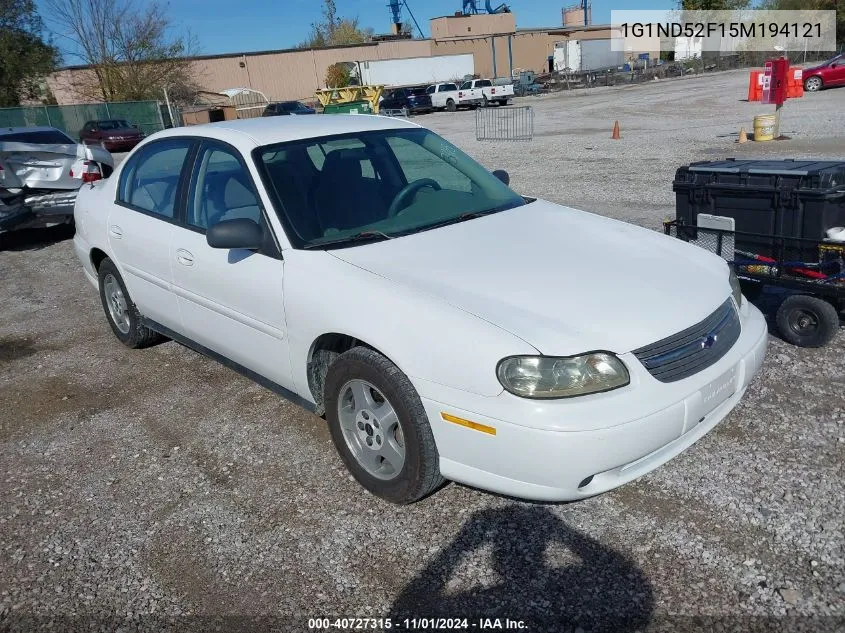 2005 Chevrolet Classic VIN: 1G1ND52F15M194121 Lot: 40727315