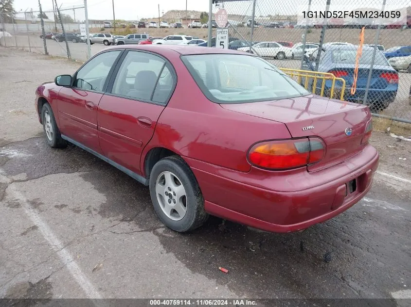 2005 Chevrolet Classic VIN: 1G1ND52F45M234059 Lot: 40759114