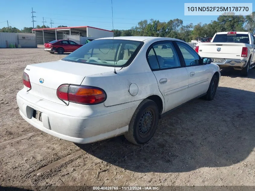 2005 Chevrolet Classic VIN: 1G1ND52F25M178770 Lot: 40828765