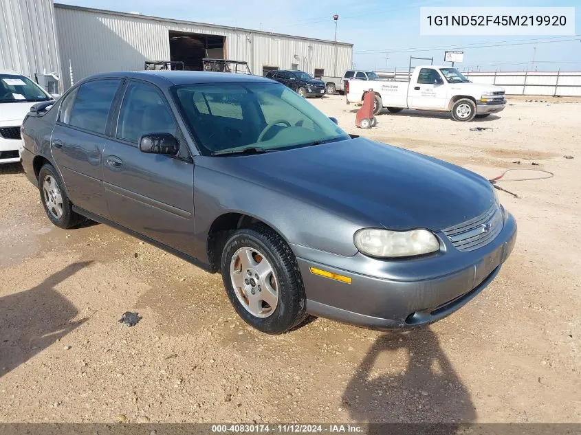 2005 Chevrolet Classic VIN: 1G1ND52F45M219920 Lot: 40830174