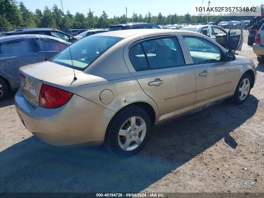 2005 Chevrolet Cobalt VIN: 1G1AK52F357534842 Lot: 40194726