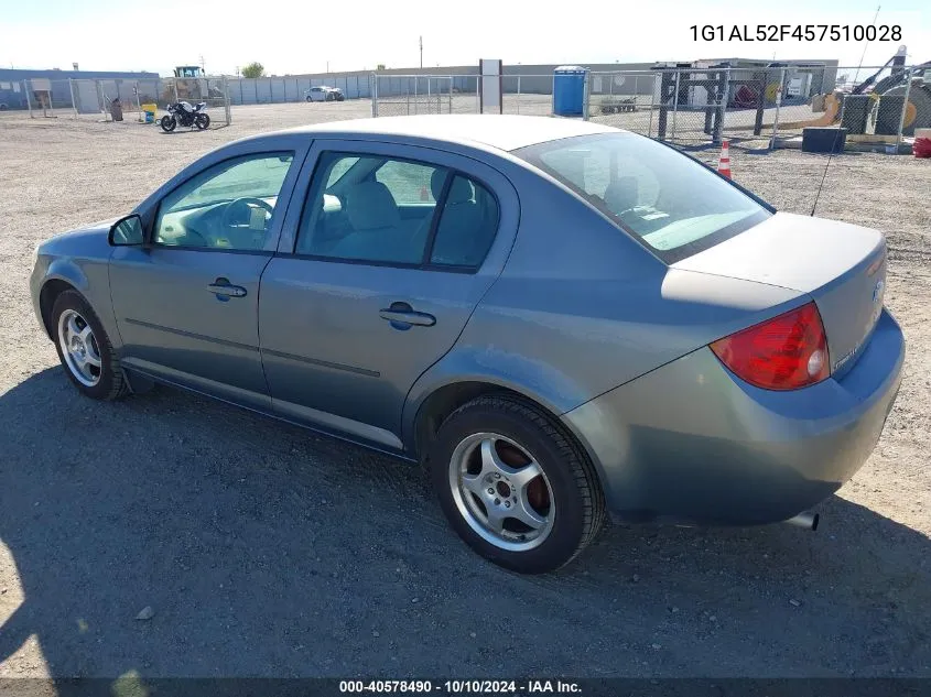 2005 Chevrolet Cobalt Ls VIN: 1G1AL52F457510028 Lot: 40578490