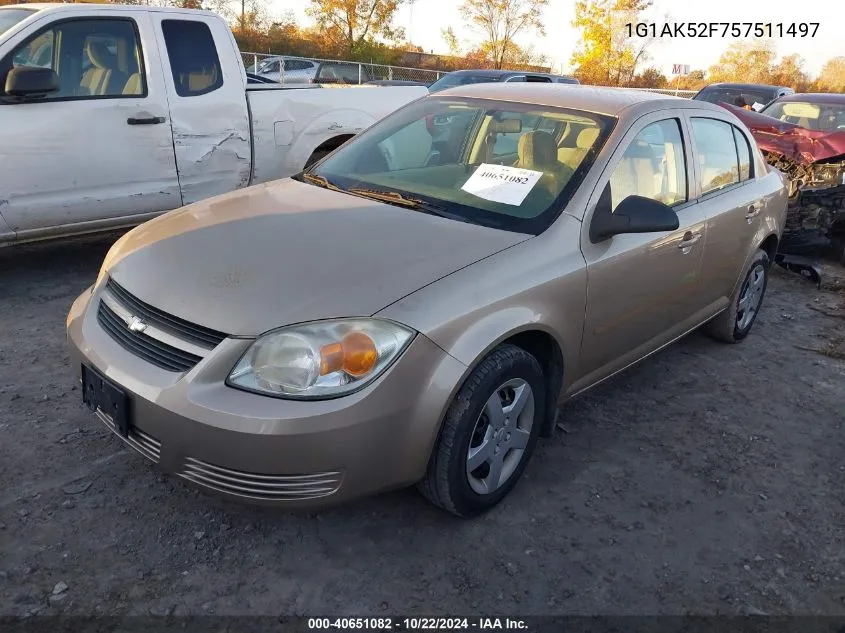 2005 Chevrolet Cobalt VIN: 1G1AK52F757511497 Lot: 40651082