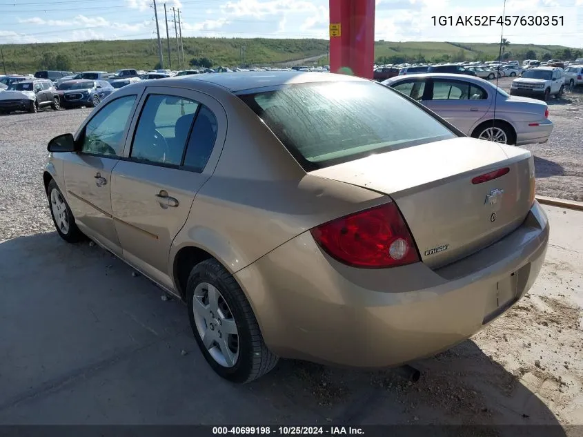 2005 Chevrolet Cobalt VIN: 1G1AK52F457630351 Lot: 40699198