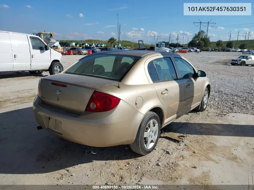 2005 Chevrolet Cobalt VIN: 1G1AK52F457630351 Lot: 40699198