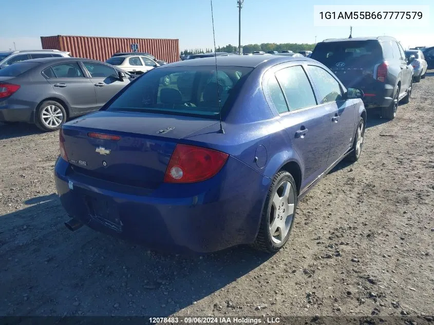 2006 Chevrolet Cobalt Ss VIN: 1G1AM55B667777579 Lot: 12078483