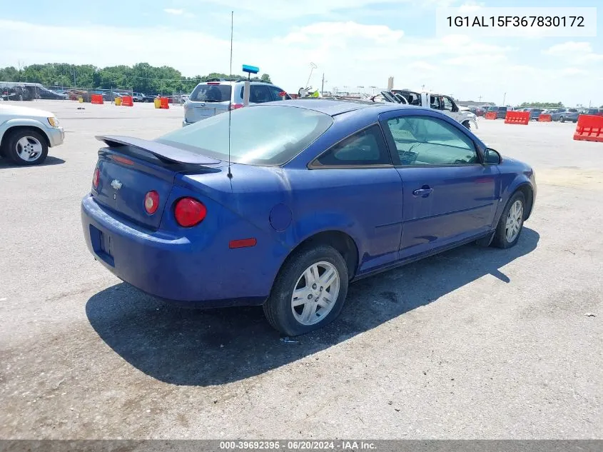 2006 Chevrolet Cobalt Lt VIN: 1G1AL15F367830172 Lot: 39692395