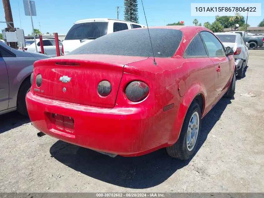 2006 Chevrolet Cobalt Ls VIN: 1G1AK15F867806422 Lot: 39752682