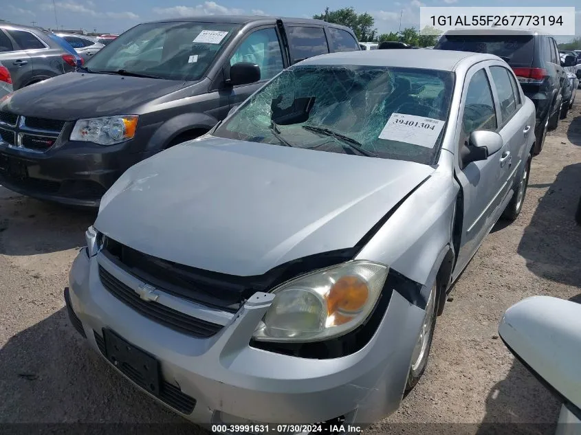 2006 Chevrolet Cobalt Lt VIN: 1G1AL55F267773194 Lot: 39991631