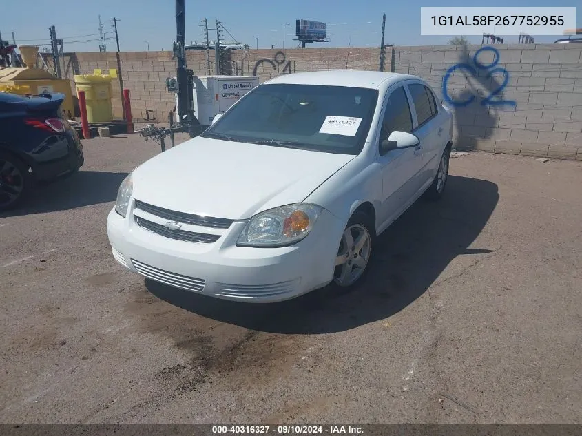 2006 Chevrolet Cobalt Lt VIN: 1G1AL58F267752955 Lot: 40316327