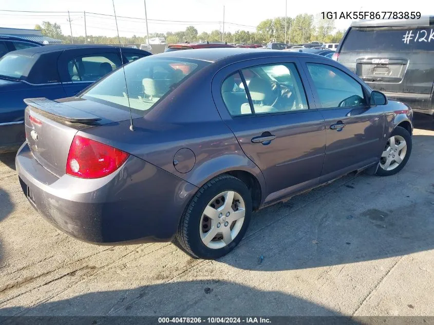 2006 Chevrolet Cobalt Ls VIN: 1G1AK55F867783859 Lot: 40478206