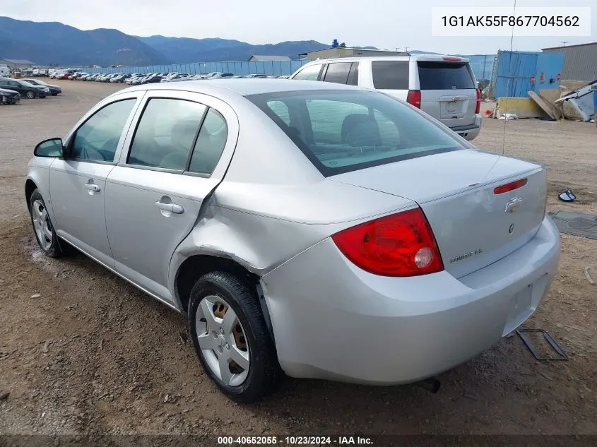 2006 Chevrolet Cobalt Ls VIN: 1G1AK55F867704562 Lot: 40652055