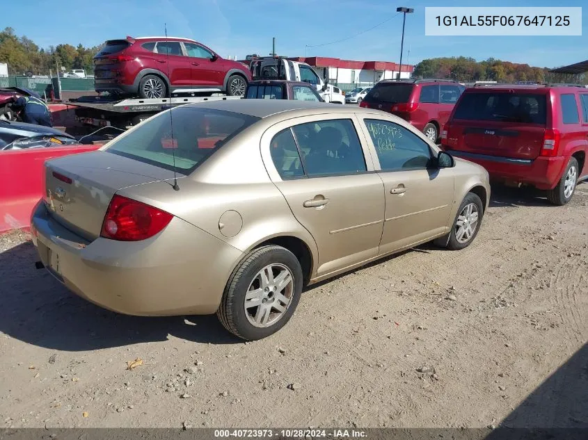 2006 Chevrolet Cobalt Lt VIN: 1G1AL55F067647125 Lot: 40723973