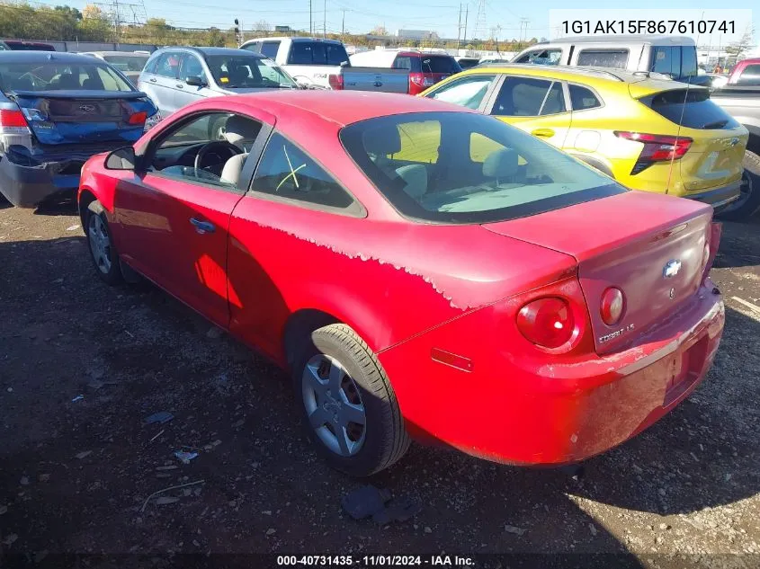 2006 Chevrolet Cobalt Ls VIN: 1G1AK15F867610741 Lot: 40731435