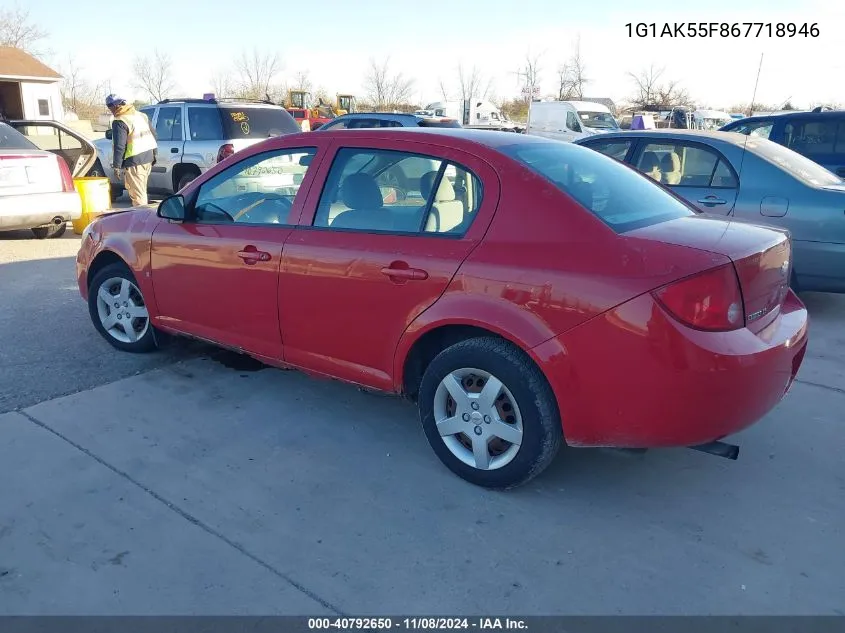 2006 Chevrolet Cobalt Ls VIN: 1G1AK55F867718946 Lot: 40792650