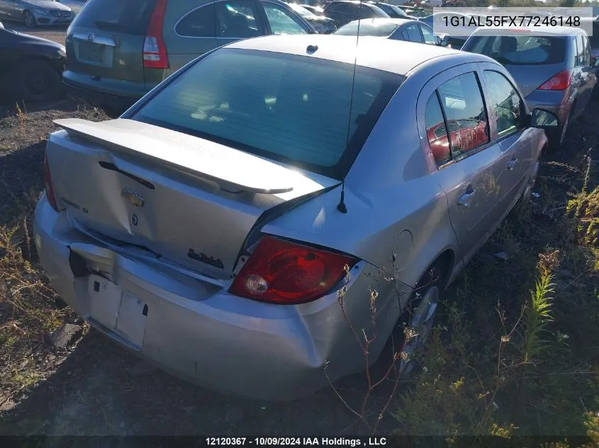 2007 Chevrolet Cobalt Lt VIN: 1G1AL55FX77246148 Lot: 12120367