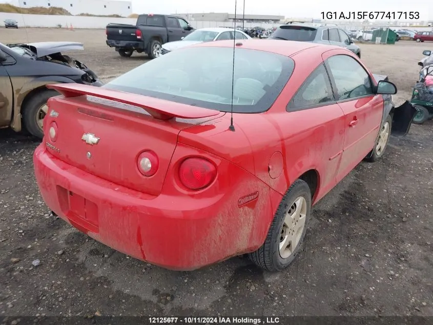 2007 Chevrolet Cobalt VIN: 1G1AJ15F677417153 Lot: 12125677