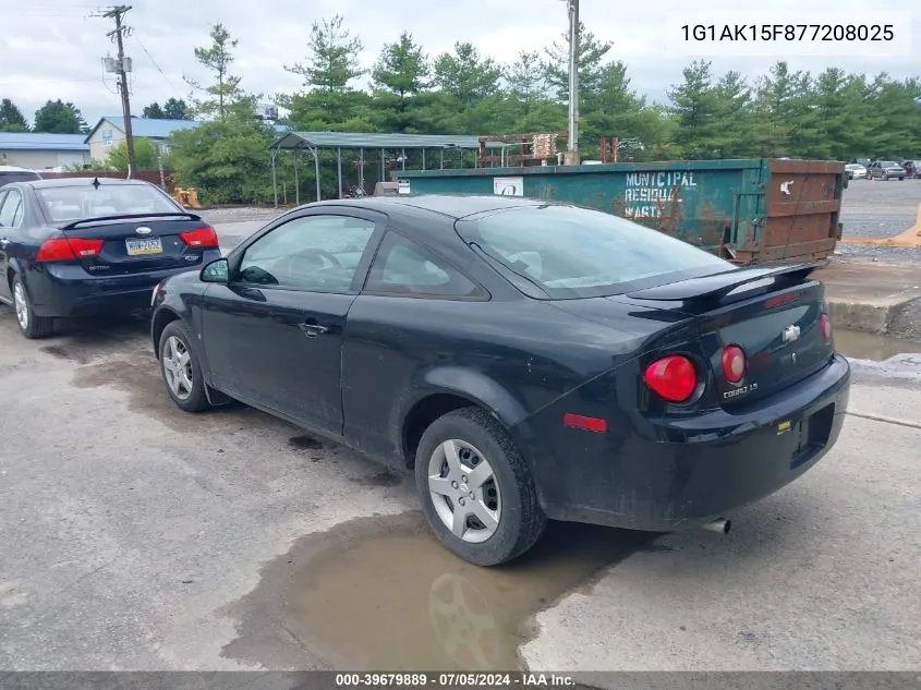 2007 Chevrolet Cobalt Ls VIN: 1G1AK15F877208025 Lot: 39679889