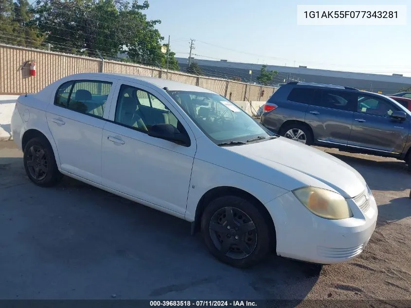 1G1AK55F077343281 2007 Chevrolet Cobalt Ls