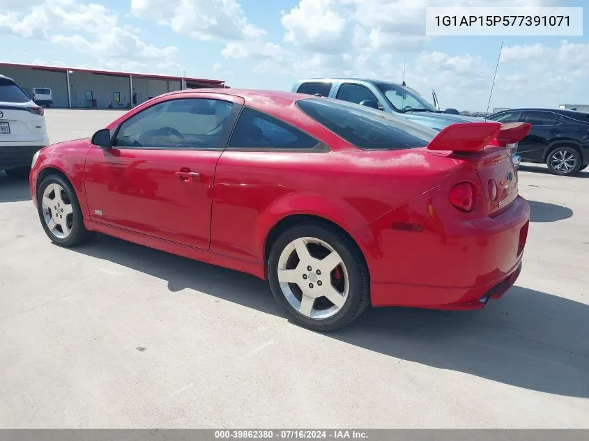 2007 Chevrolet Cobalt Ss Supercharged VIN: 1G1AP15P577391071 Lot: 39862380