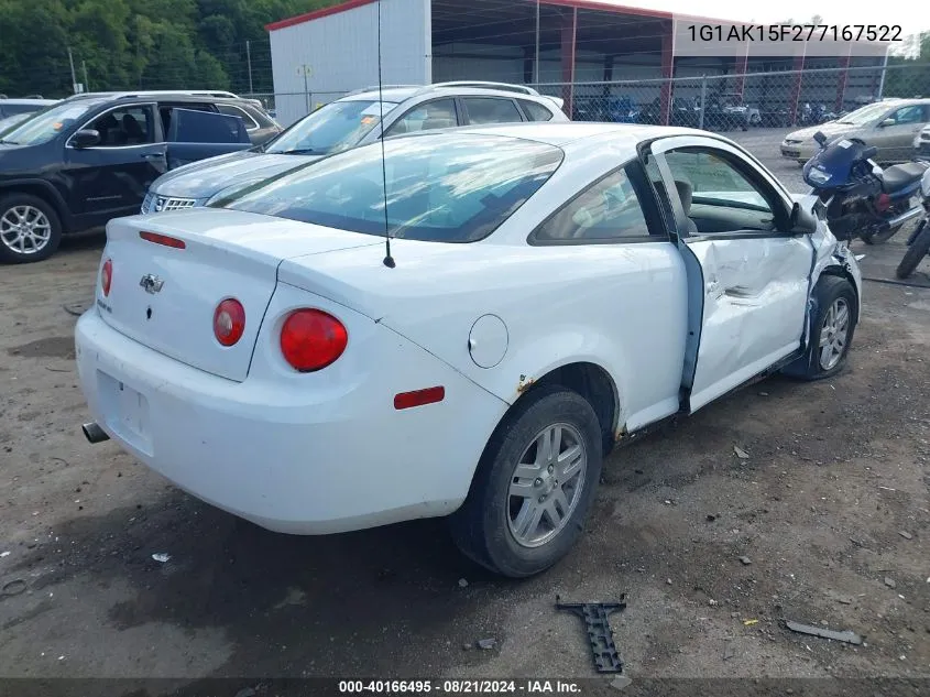 1G1AK15F277167522 2007 Chevrolet Cobalt Ls