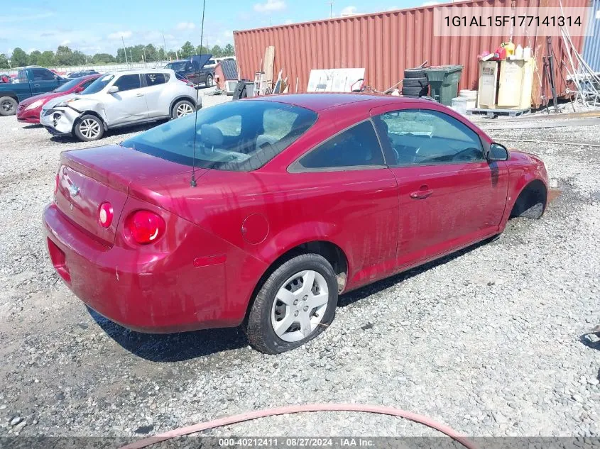 2007 Chevrolet Cobalt Lt VIN: 1G1AL15F177141314 Lot: 40212411