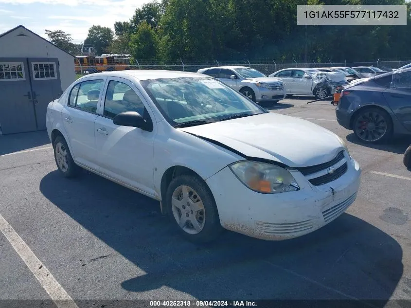 1G1AK55F577117432 2007 Chevrolet Cobalt Ls