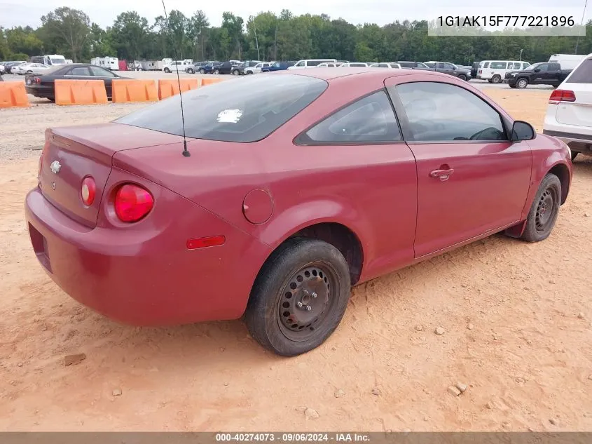 2007 Chevrolet Cobalt Ls VIN: 1G1AK15F777221896 Lot: 40274073