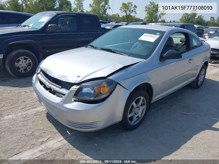 2007 Chevrolet Cobalt Ls VIN: 1G1AK15F777108093 Lot: 40325914