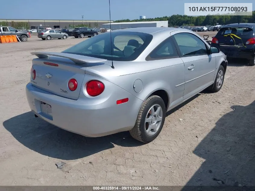 1G1AK15F777108093 2007 Chevrolet Cobalt Ls