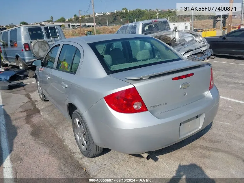 2007 Chevrolet Cobalt Ls VIN: 1G1AK55F077400871 Lot: 40350687