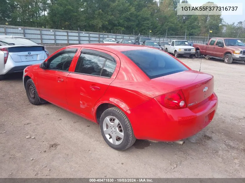 2007 Chevrolet Cobalt Ls VIN: 1G1AK55F377316737 Lot: 40471530