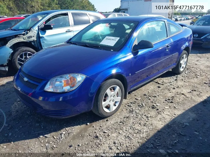 2007 Chevrolet Cobalt Ls VIN: 1G1AK15F477167778 Lot: 40482011