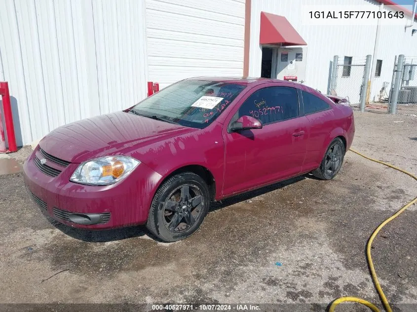 2007 Chevrolet Cobalt Lt VIN: 1G1AL15F777101643 Lot: 40527971