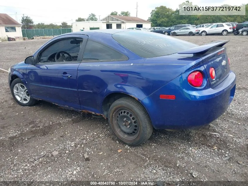 2007 Chevrolet Cobalt Ls VIN: 1G1AK15F377219742 Lot: 40543750