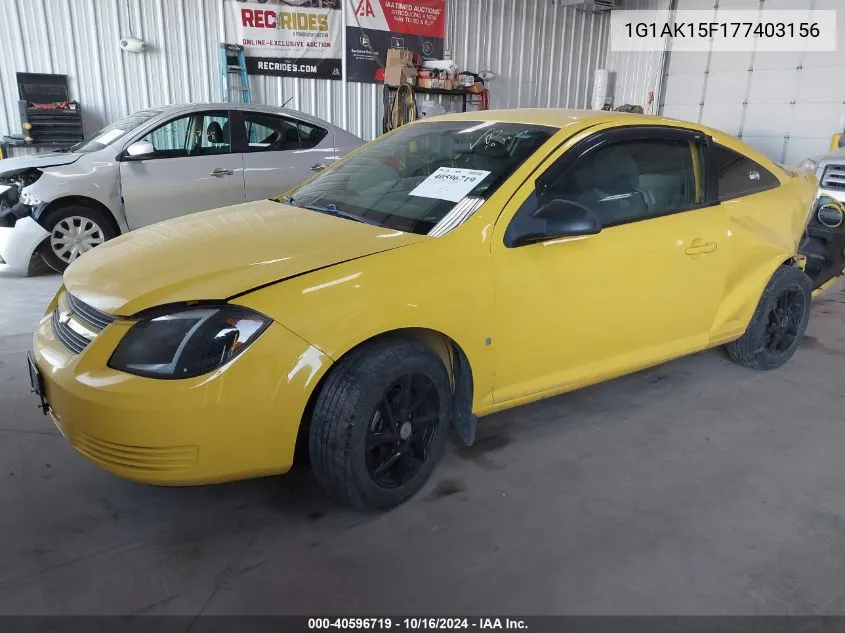 2007 Chevrolet Cobalt Ls VIN: 1G1AK15F177403156 Lot: 40596719