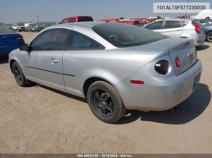 2007 Chevrolet Cobalt Lt VIN: 1G1AL15F577230030 Lot: 40622789