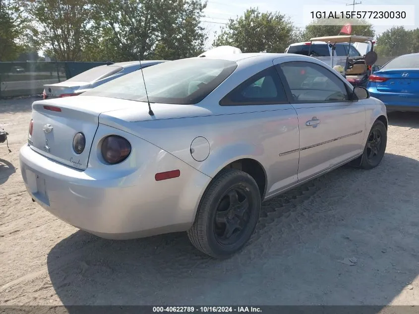 2007 Chevrolet Cobalt Lt VIN: 1G1AL15F577230030 Lot: 40622789