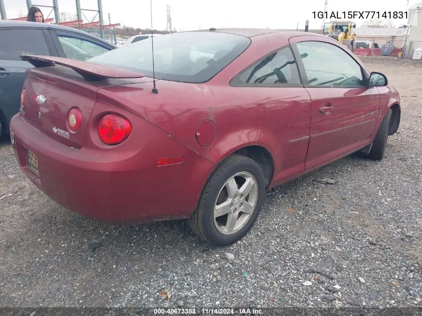 2007 Chevrolet Cobalt Lt VIN: 1G1AL15FX77141831 Lot: 40673383