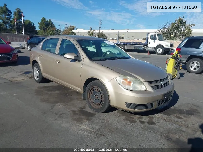 2007 Chevrolet Cobalt Lt VIN: 1G1AL55F977181650 Lot: 40705972