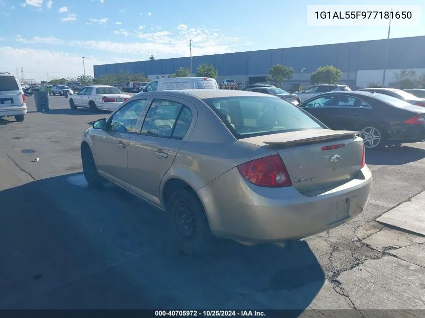 2007 Chevrolet Cobalt Lt VIN: 1G1AL55F977181650 Lot: 40705972