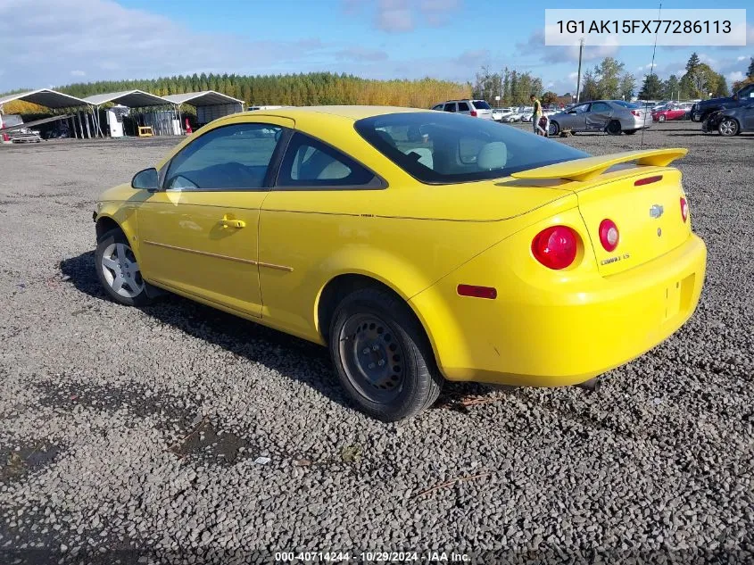 2007 Chevrolet Cobalt Ls VIN: 1G1AK15FX77286113 Lot: 40714244