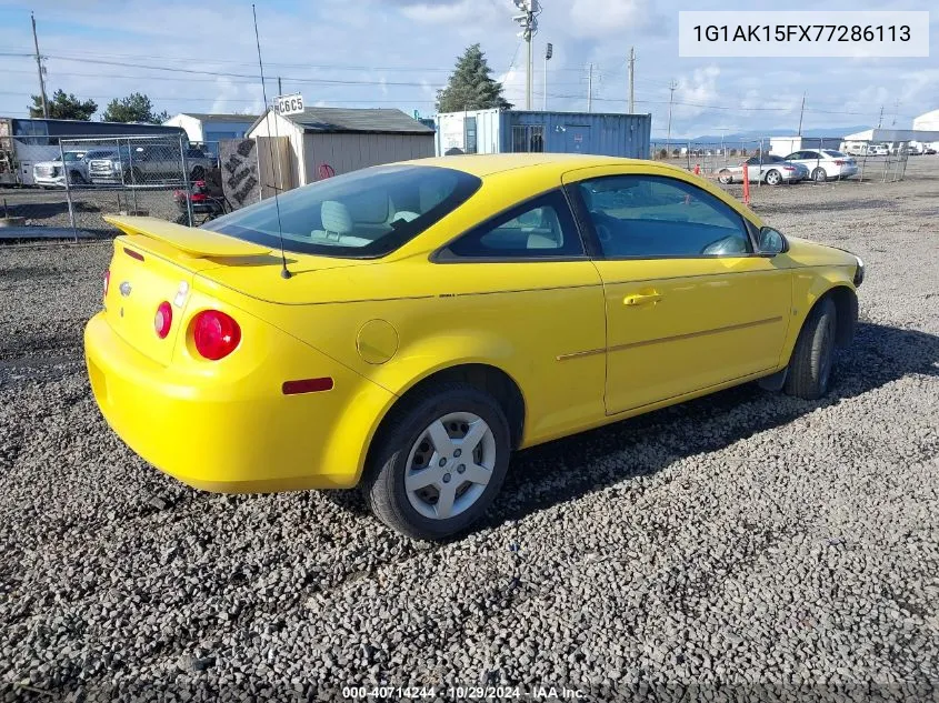 2007 Chevrolet Cobalt Ls VIN: 1G1AK15FX77286113 Lot: 40714244