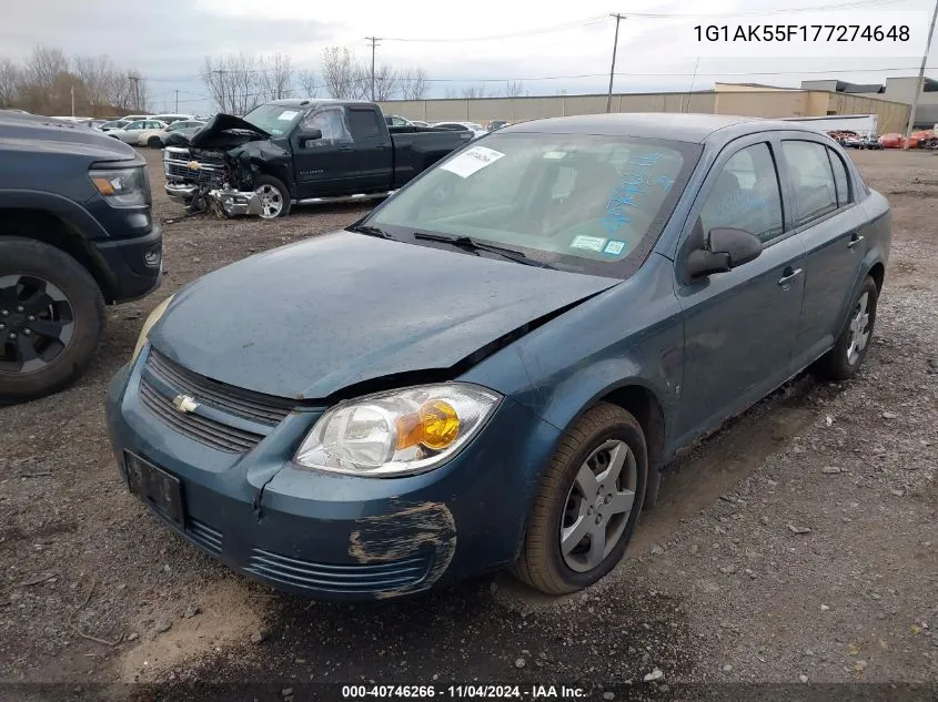 2007 Chevrolet Cobalt Ls VIN: 1G1AK55F177274648 Lot: 40746266