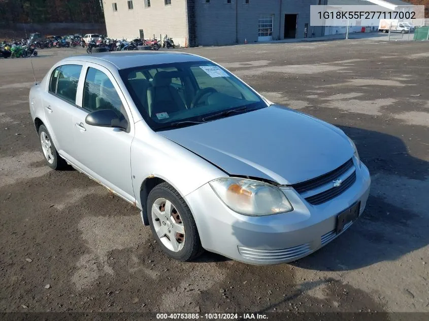 2007 Chevrolet Cobalt VIN: 1G18K55F277117002 Lot: 40753885