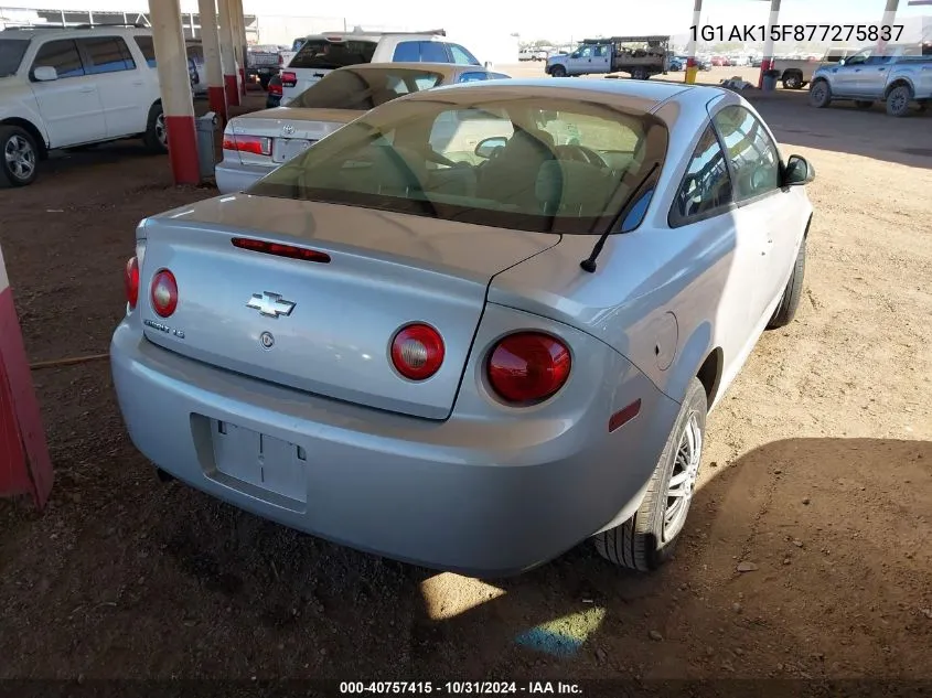 2007 Chevrolet Cobalt Ls VIN: 1G1AK15F877275837 Lot: 40757415