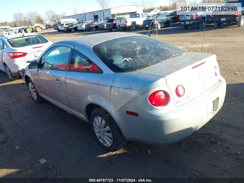 2007 Chevrolet Cobalt Ls VIN: 1G1AK15F077182990 Lot: 40787723