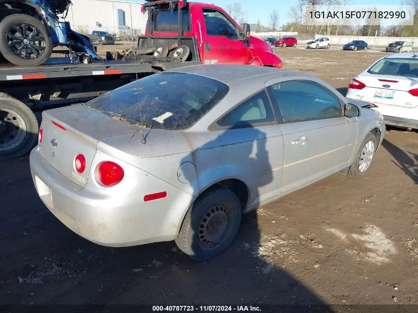 2007 Chevrolet Cobalt Ls VIN: 1G1AK15F077182990 Lot: 40787723