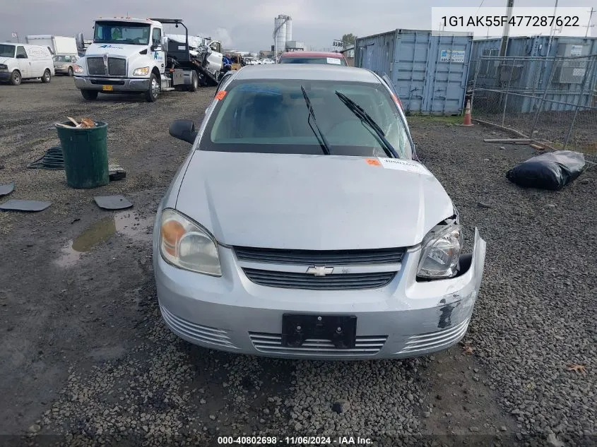 2007 Chevrolet Cobalt Ls VIN: 1G1AK55F477287622 Lot: 40802698