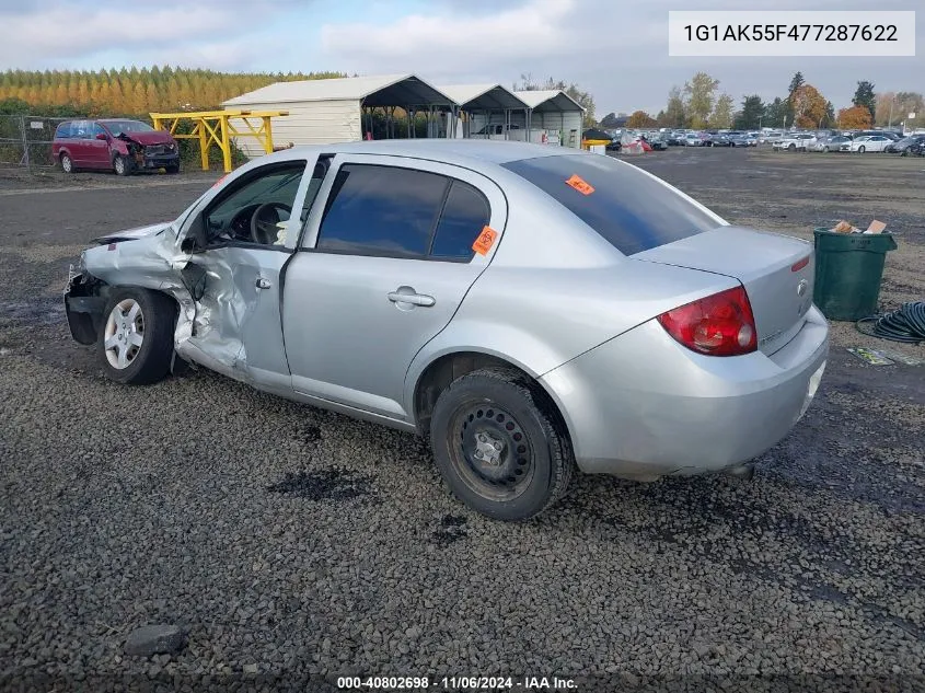 2007 Chevrolet Cobalt Ls VIN: 1G1AK55F477287622 Lot: 40802698